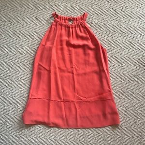 Women’s peachy orange Ecru halter blouse